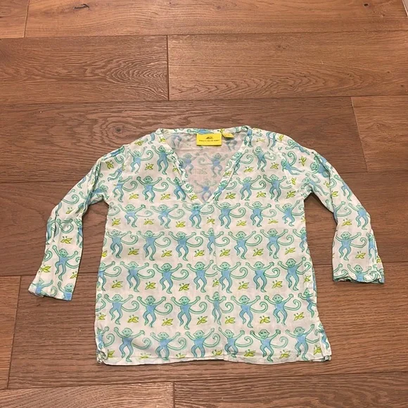 Roller Rabbit Monkey Swim Cover Up - Size 1 - Picture 1 of 4